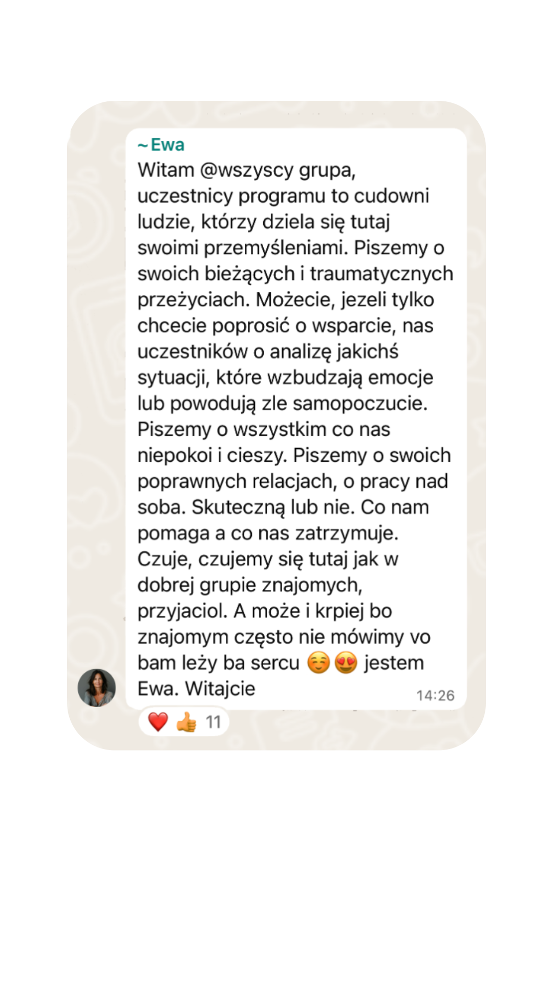 Opinia uczestnika programu